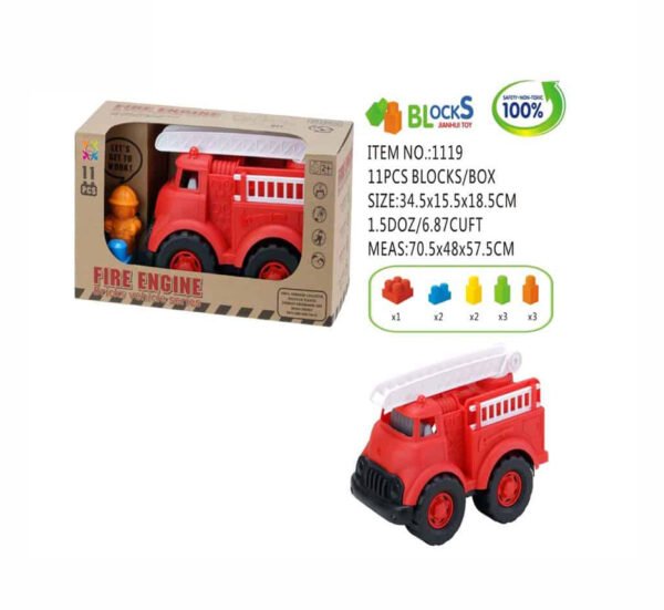 1119-2 Eco Friendly Fire Engine Bricks Vehicle