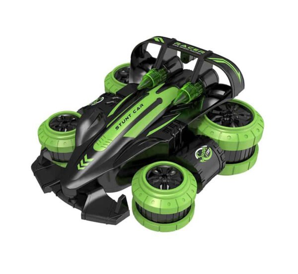 Stunt Tumbling Green Car Stunt Tumbling Green Car