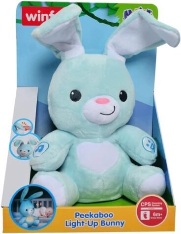 04895038552029 Peek A Boo Light Up Bunny Interactive Plush Toy for Kids