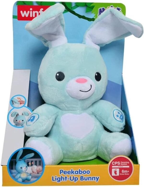 04895038552029 Peek A Boo Light Up Bunny Interactive Plush Toy for Kids