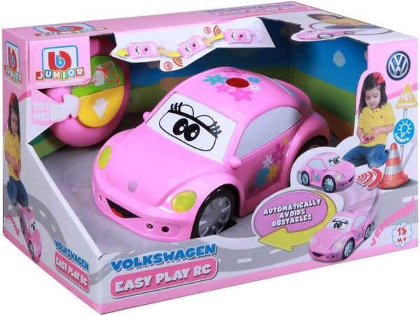 4893998920032 Volkswagen Easy Play Remote Control Car Pink for Kids RC Driving Fun and Interactive Play