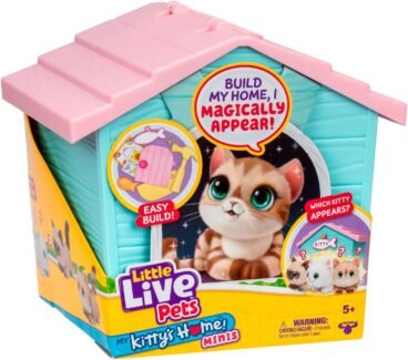 Little Live Pets My Kitty's Home Minis Playset – Surprise Plush Kitten House Toy for Kids