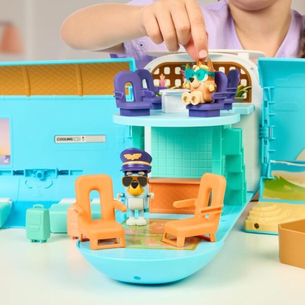 Bluey 3 in 1 Airplane Playset with Figures for Kids Adventure Play