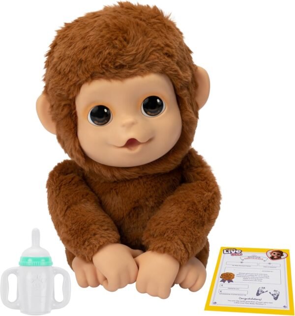 81lJHdtTwKL._AC_SL1500_ Little Live Pets My Baby Monkey Plush Interactive Toy for Kids ? Sounds, Reactions & Nurturing Play