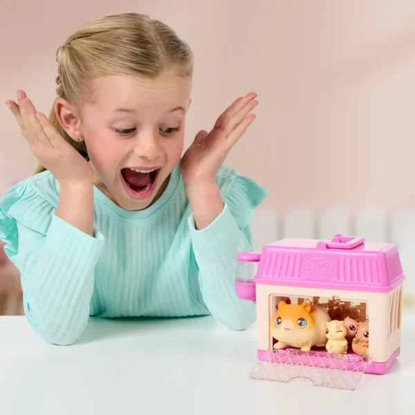 Little Live Pets - Mama Surprise S4 Mini Hamster Playset Little Live Pets Mama Surprise Mini Hamster Playset for Kids – Interactive Surprise Baby Hamsters Toy