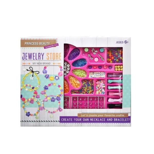 3417cc54-c976-4386-a7cd-674322583bb0_Xz58QF8RY6Q Princess Beauty Jewelry Crafting Kit for Kids – Make Your Own Necklaces & Bracelets (Age 6+)