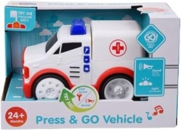Touch & Go Red Utility Vehicle Toy – Educational Motor Skills Toy for Toddlers 2+