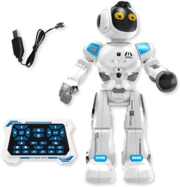 RC Intelligent Programming Robot K30 Remote Control Educational Toy with LED Lights and Sounds 6+