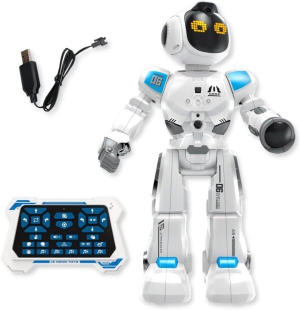 61mbJGP4L8L._AC_SL1500_ RC Intelligent Programming Robot K30 Remote Control Educational Toy with LED Lights and Sounds 6+