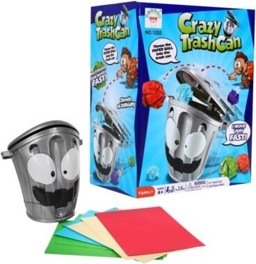 Crazy Trash Can Game – Paper Ball Toss – Fun for Kids Ages 3+