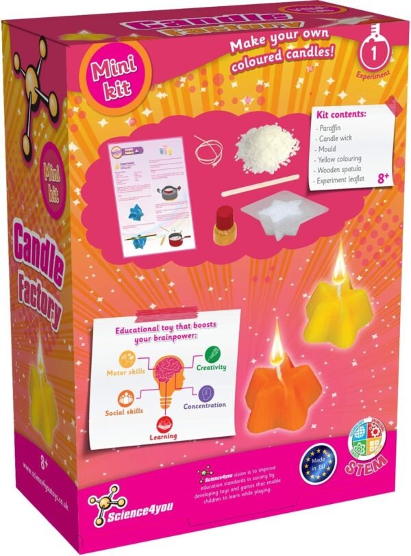 Science 4 You Mini Candle Factory – Educational STEM Science Kit for Kids (Age 8+)