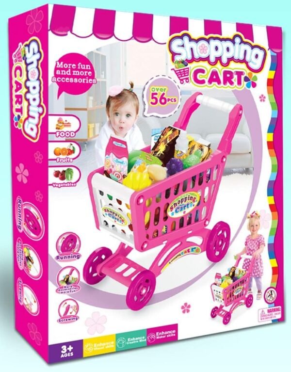 71uzBiaBs8L._AC_SL1278_ Kids Pretend Play Shopping Cart Toy Set with 56 Food Accessories Age 3+