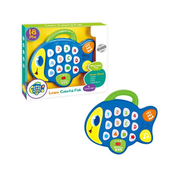H0e6486392d0e400aa7a291a97d791cf6B Bright Starts Learn and Giggle Fish Learning Toy with Lights and Music Age 18M+