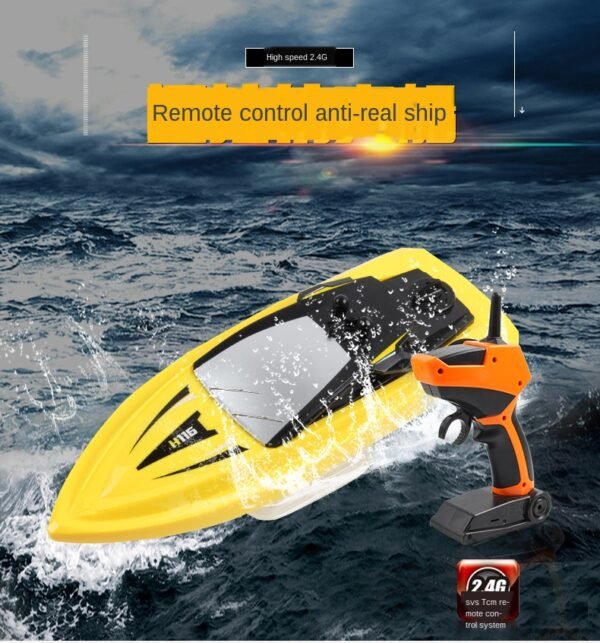 H17ec91f270024324a59b95faabe50904y (1) Mini RC Boat Kids Toy – 2.4GHz Remote Control Speed Boat, 50m Range, Rechargeable, Age 6+