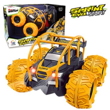 RC Amphibious Stunt Car 2.4G Remote Control Toy Gift for Kids with 360 Spins Flips Land and Water