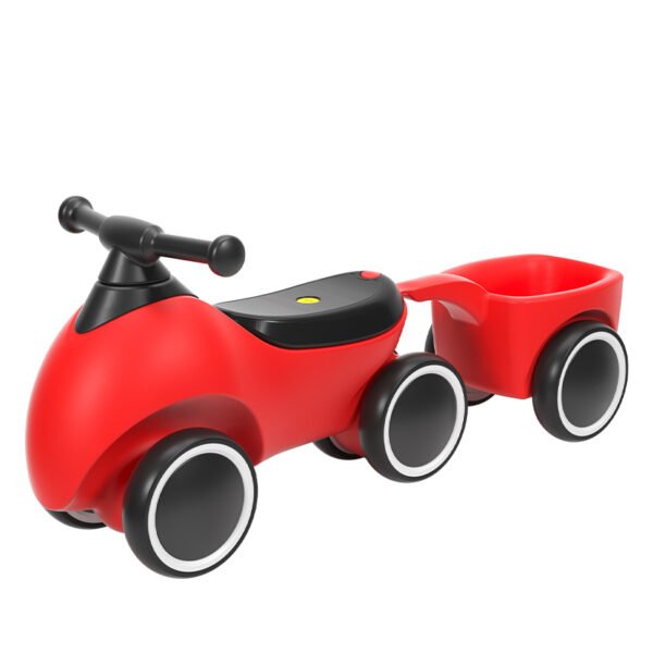 H348b404fb3234b7aa8bcf029525e2dd4S Montasen MINI01 Kids PE Plastic Ride-On Balance Toy with Trailer, 6-Inch Wheels