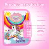 H8abf1b43f7f34a51afb91fa63dd87645N Magic Unicorn Secret Diary Interactive Coded Lock Kids Journal Notebook With Pen