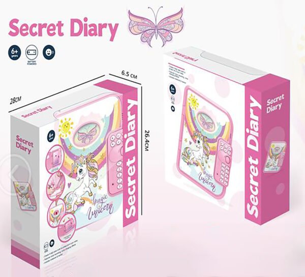 Habf647e8d5704dd490a70f8cdcb89d9cN Magic Unicorn Secret Diary Interactive Coded Lock Kids Journal Notebook With Pen