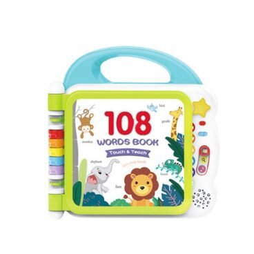 Kids Melody Touch And Teach Words Book Interactive Learning Toy With Sound Music Bluetooth Green color
