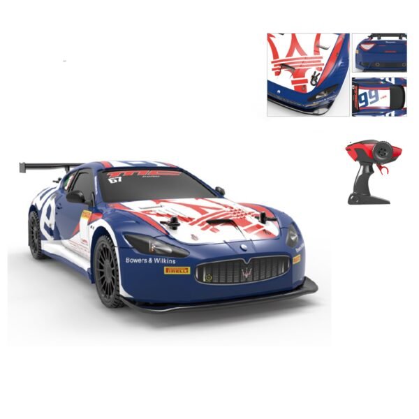 New Project (25) Maserati GranTurismo GT3 Remote Control Car 1:16 Scale Blue RC Racing Toy 2.4GHz