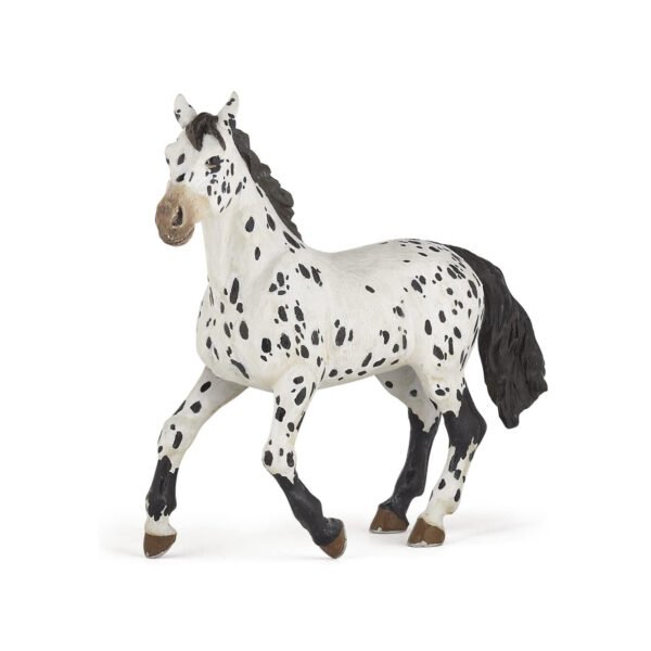 New Project (30) Papo Black Appaloosa Horse Figurine