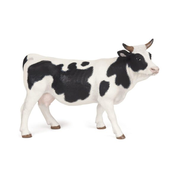 New Project (30) Papo Black and White Cow Figurine