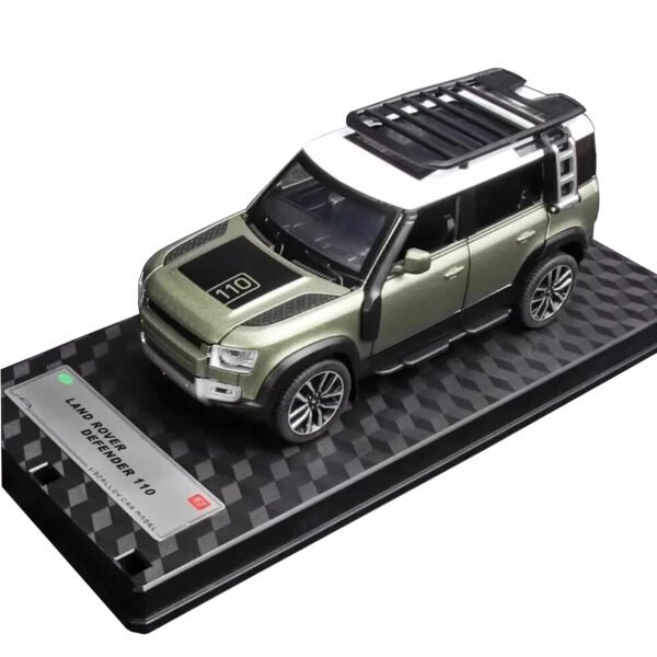 New Project (77) Officially Licensed Land Rover Defender 110 1:32 Die-Cast Metal SUV – Pull-Back Action, Opening Doors, Lights & Sound