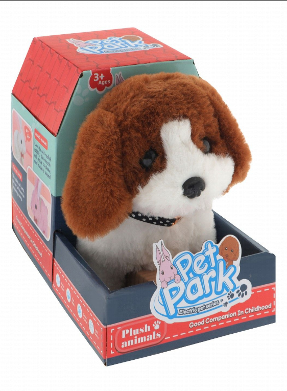 Screenshot 2026-01-05 132852 Pet Park Interactive Electronic Plush Brown & White Puppy – Walks, Barks & Wags Tail (Age 3+)