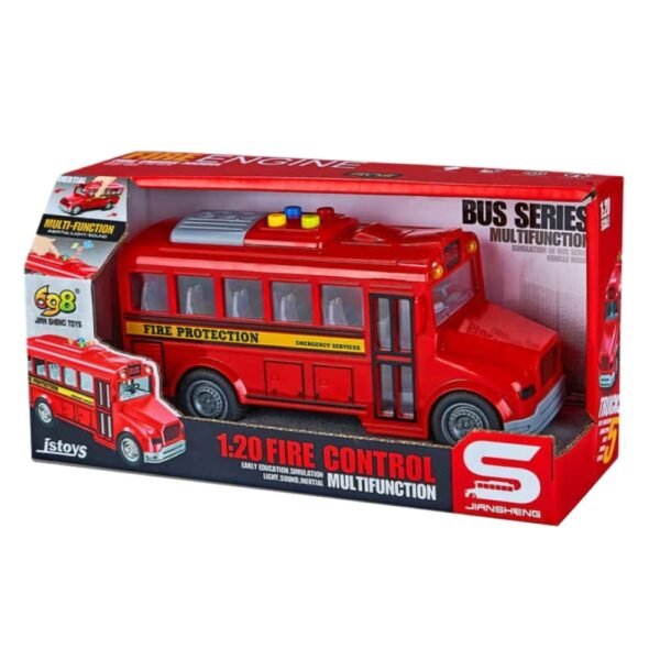 img74639_3 Fire Control Multifunction Bus Series 1:20 Scale Toy Truck with Light, Sound & Inertia