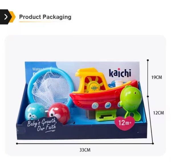 imgi_65_H4e8bbcde273b4e42a2fb2b57268ee53au.jpg_960x960q80 Kaichi Bath Toy Set with Boat Ball Hoop and Floating Balls for Babies and Toddlers Age 12M+